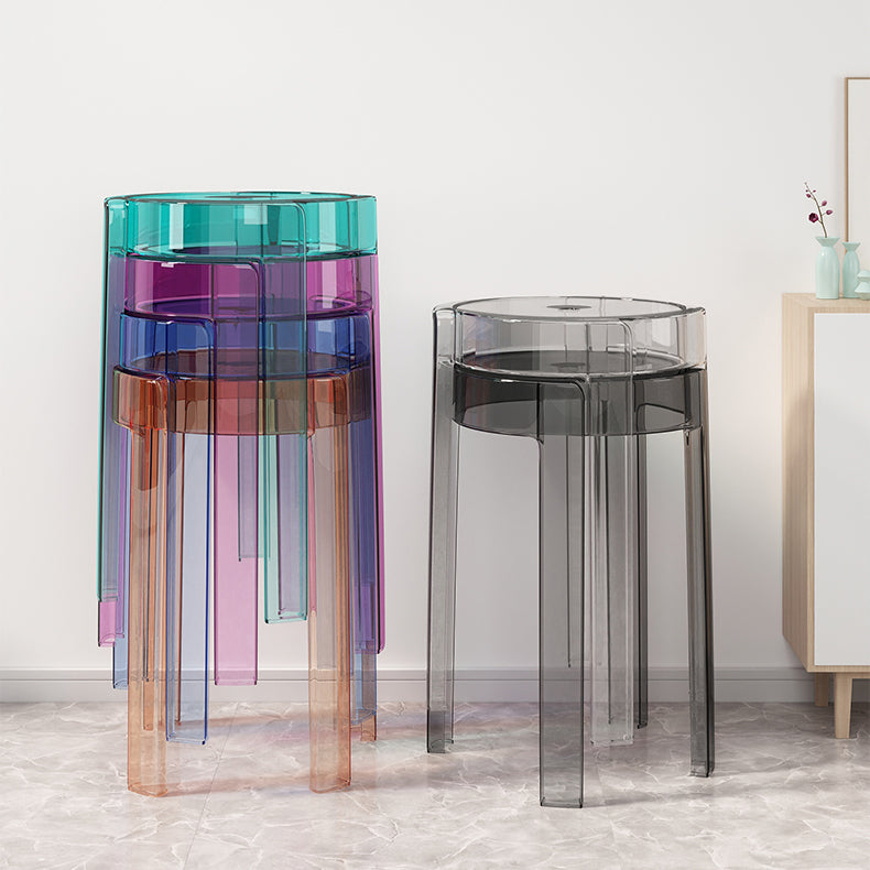 Glam Indoor-Outdoor Acrylic Chair Backless Stacking Side Chair