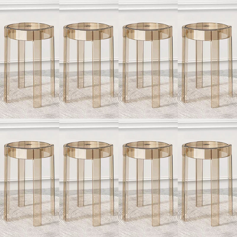 Glam Indoor-Outdoor Acrylic Chair Backless Stacking Side Chair