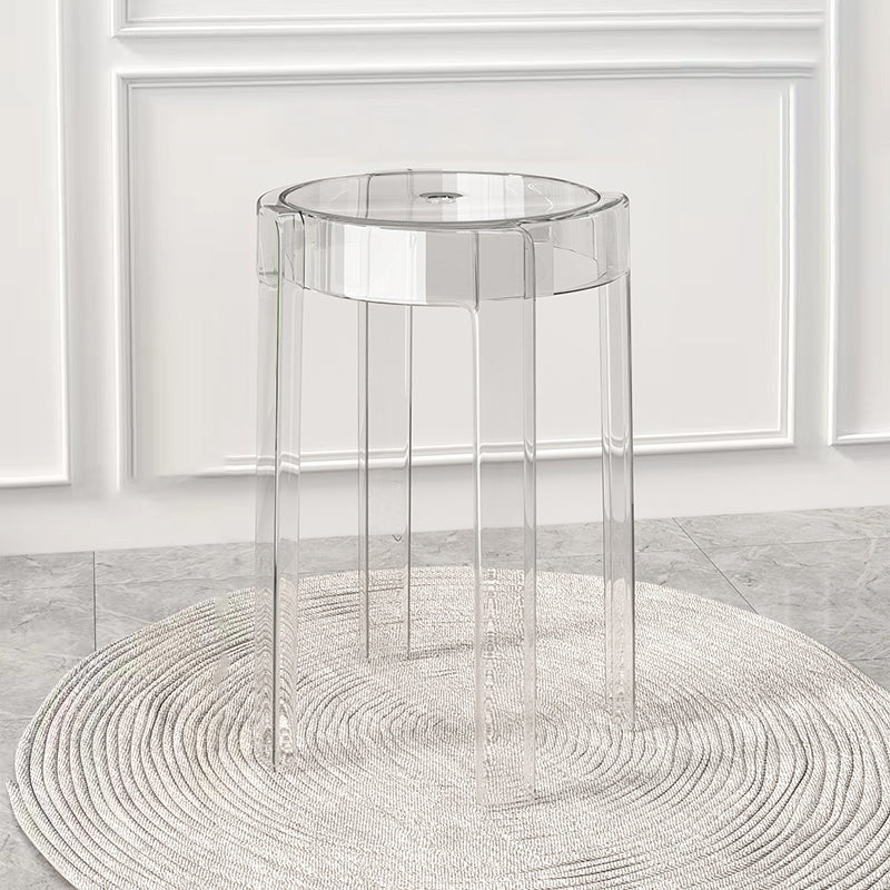 Glam Indoor-Outdoor Acrylic Chair Backless Stacking Side Chair