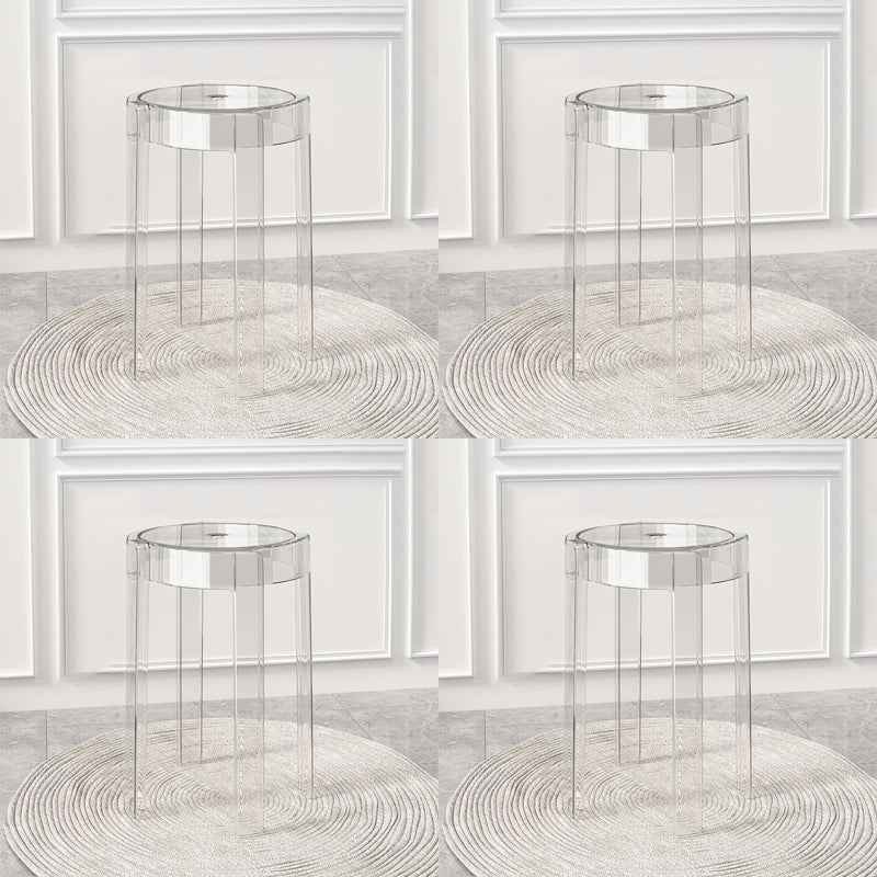 Glam Indoor-Outdoor Acrylic Chair Backless Stacking Side Chair