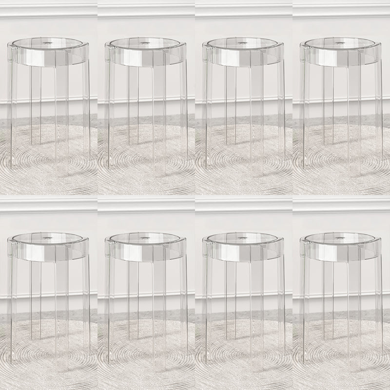 Glam Indoor-Outdoor Acrylic Chair Backless Stacking Side Chair