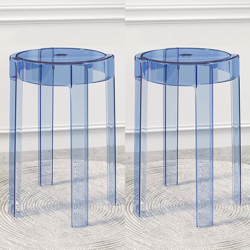 Glam Indoor-Outdoor Acrylic Chair Backless Stacking Side Chair