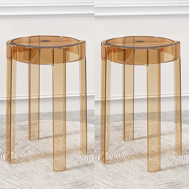 Glam Indoor-Outdoor Acrylic Chair Backless Stacking Side Chair