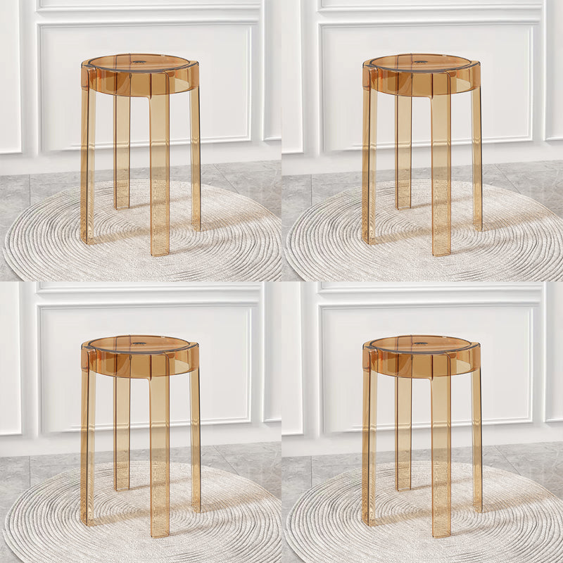 Glam Indoor-Outdoor Acrylic Chair Backless Stacking Side Chair