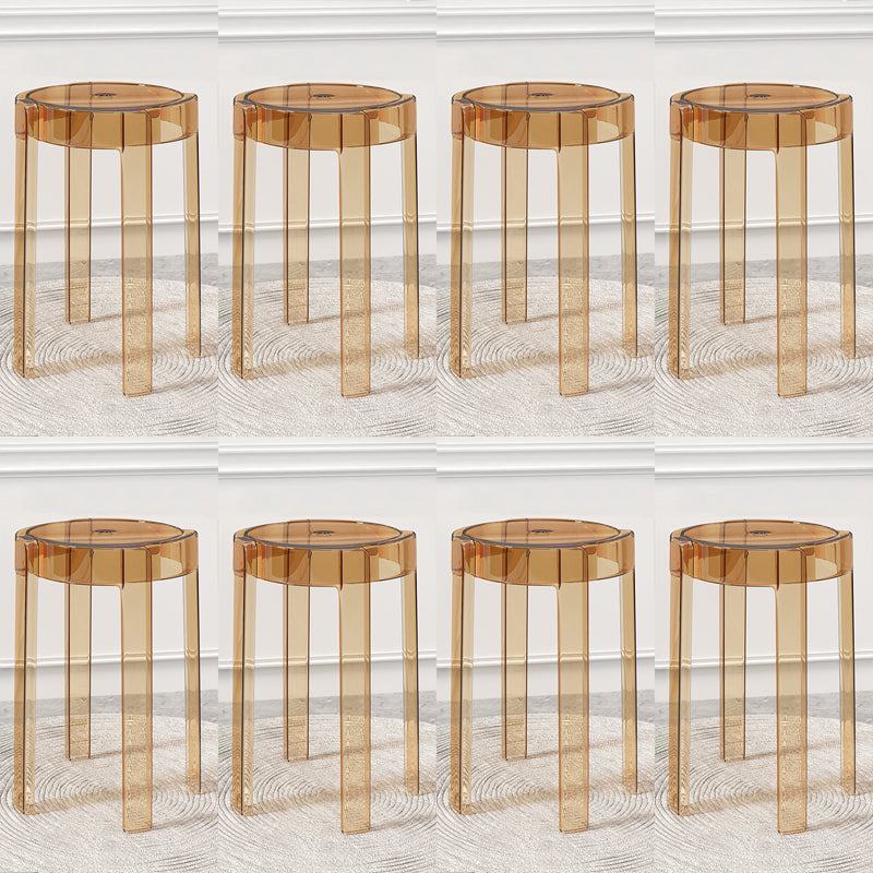 Glam Indoor-Outdoor Acrylic Chair Backless Stacking Side Chair