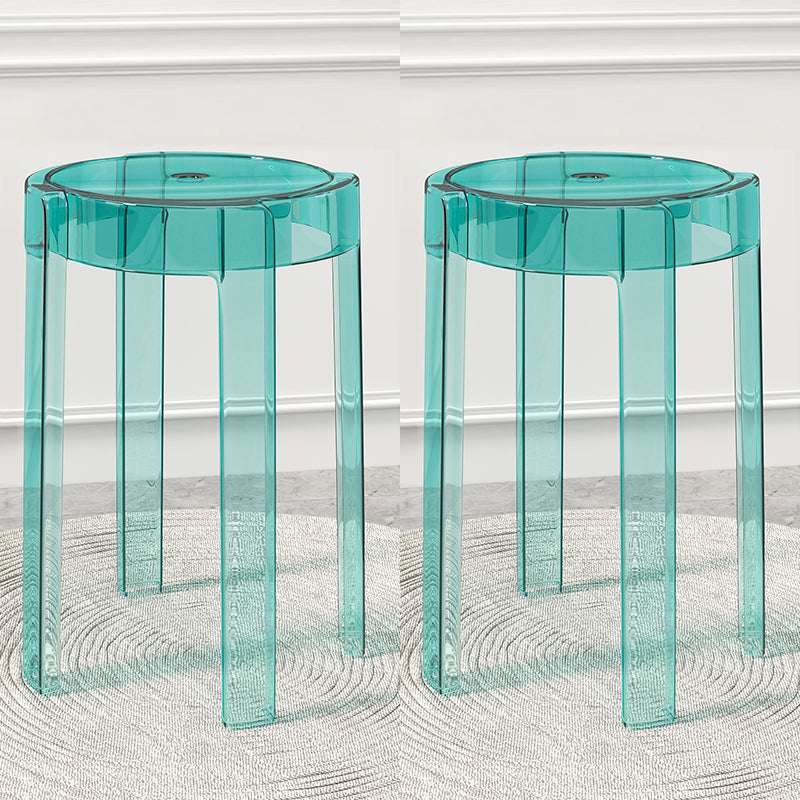 Glam Indoor-Outdoor Acrylic Chair Backless Stacking Side Chair