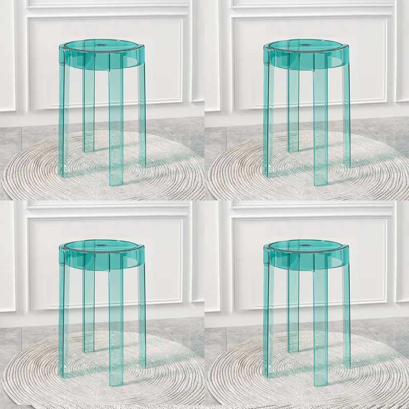 Glam Indoor-Outdoor Acrylic Chair Backless Stacking Side Chair