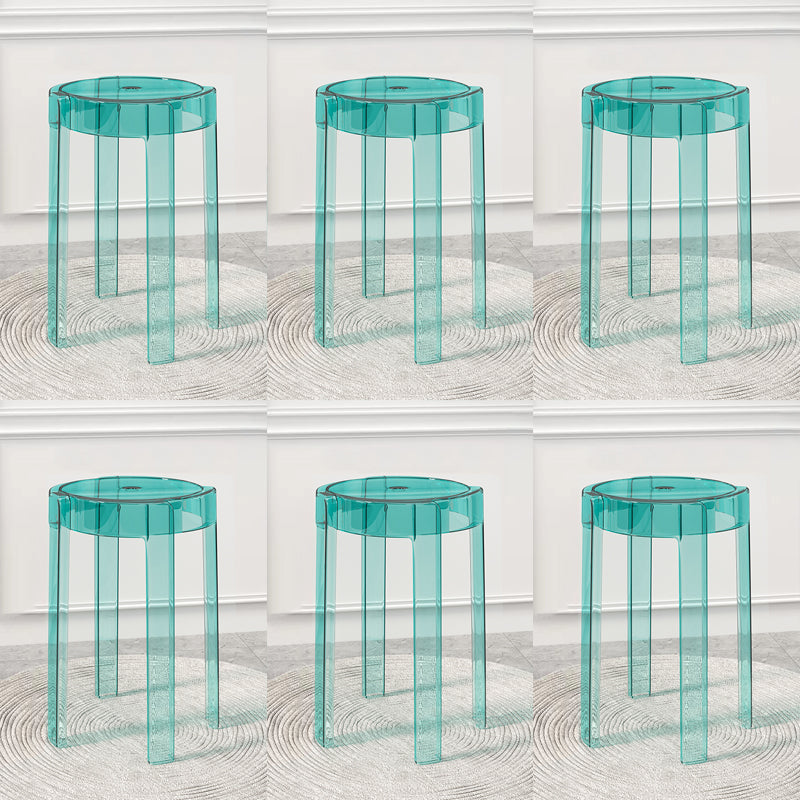 Glam Indoor-Outdoor Acrylic Chair Backless Stacking Side Chair