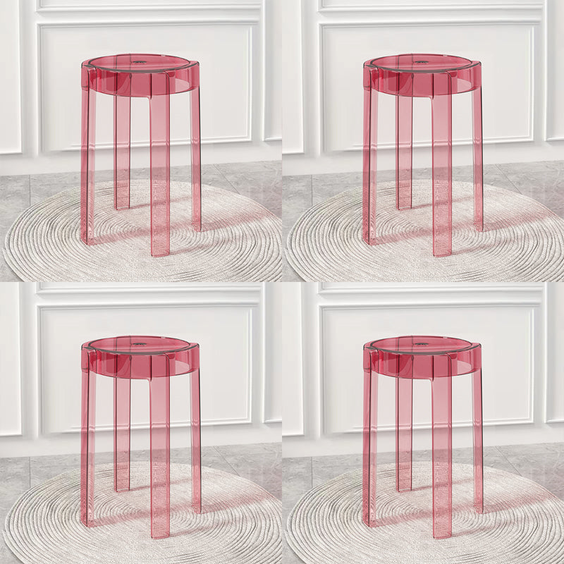Glam Indoor-Outdoor Acrylic Chair Backless Stacking Side Chair