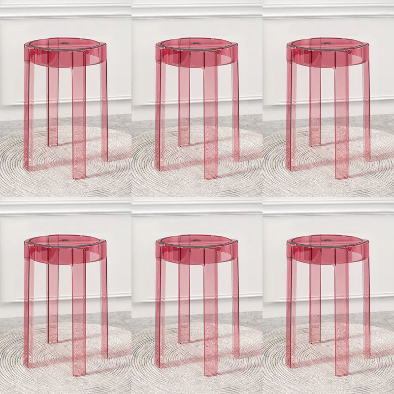 Glam Indoor-Outdoor Acrylic Chair Backless Stacking Side Chair
