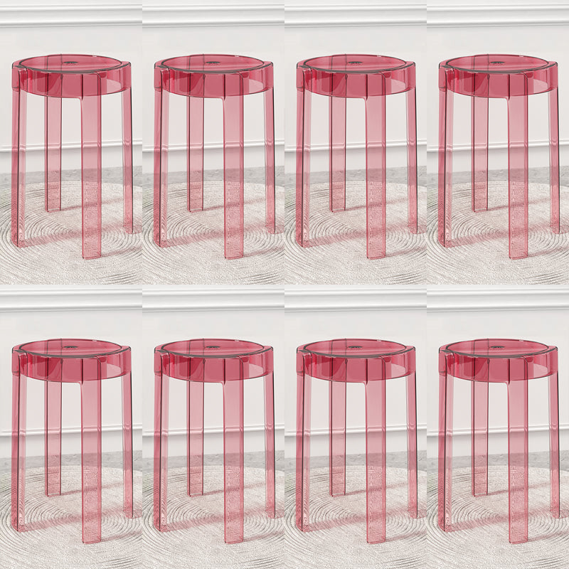 Glam Indoor-Outdoor Acrylic Chair Backless Stacking Side Chair