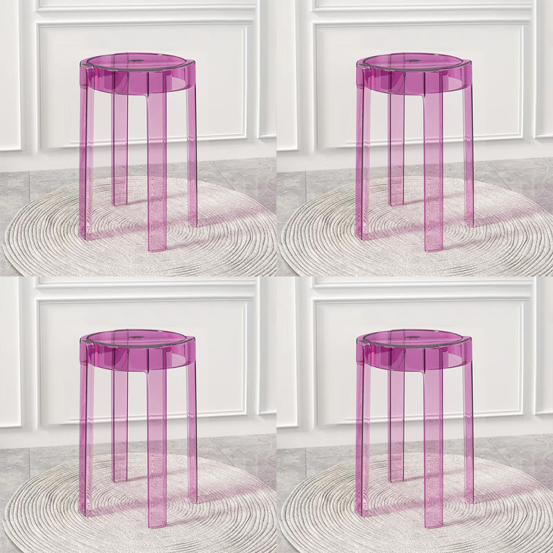Glam Indoor-Outdoor Acrylic Chair Backless Stacking Side Chair