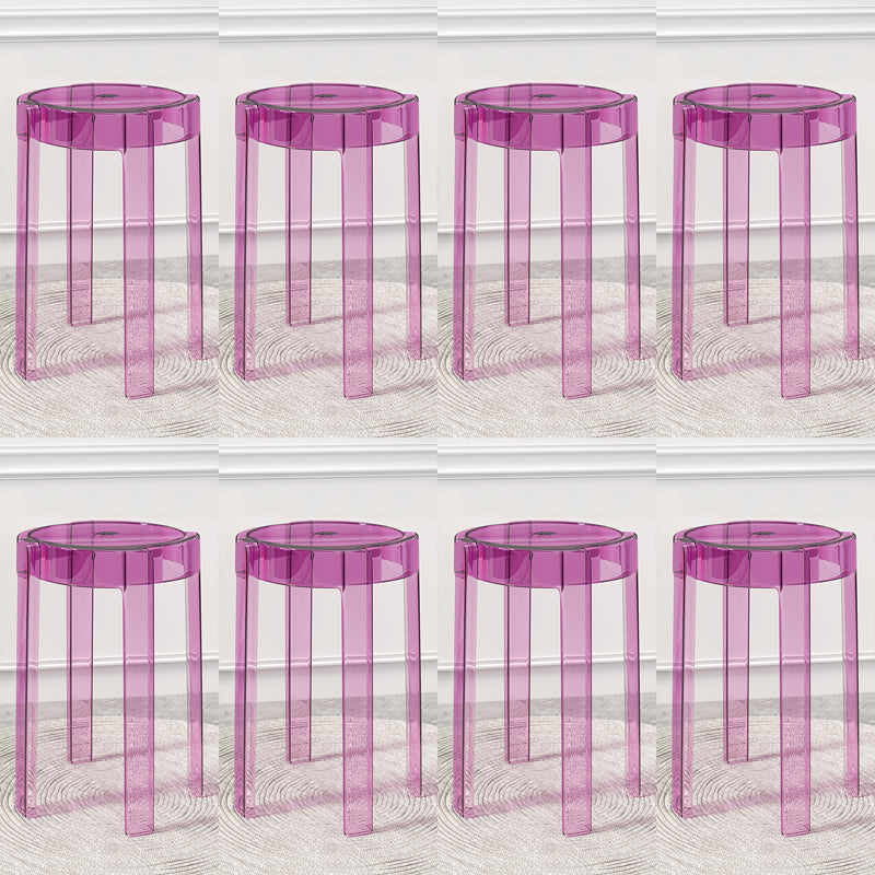 Glam Indoor-Outdoor Acrylic Chair Backless Stacking Side Chair