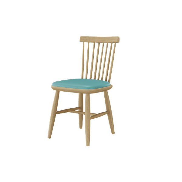 Contemporary Kitchen Dining Side Chair Slat Back Side Chair with Wood Legs
