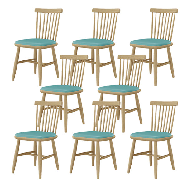 Contemporary Kitchen Dining Side Chair Slat Back Side Chair with Wood Legs