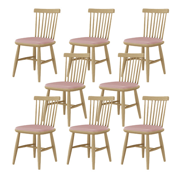 Contemporary Kitchen Dining Side Chair Slat Back Side Chair with Wood Legs