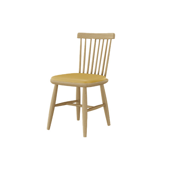Contemporary Kitchen Dining Side Chair Slat Back Side Chair with Wood Legs