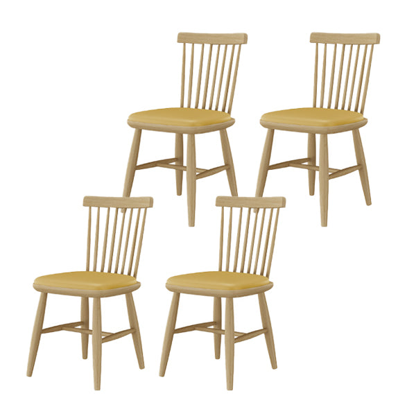 Contemporary Kitchen Dining Side Chair Slat Back Side Chair with Wood Legs