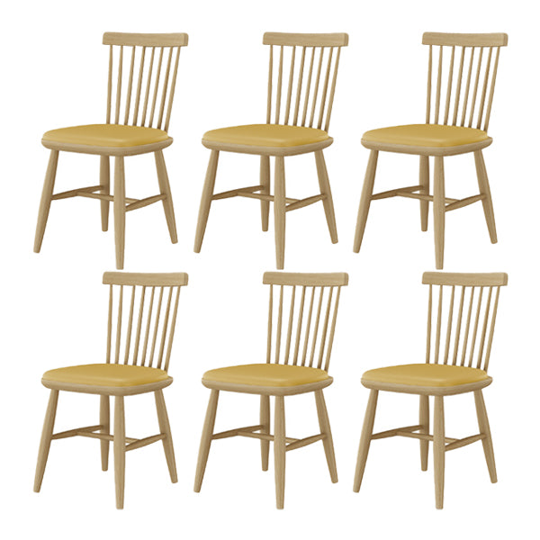 Contemporary Kitchen Dining Side Chair Slat Back Side Chair with Wood Legs