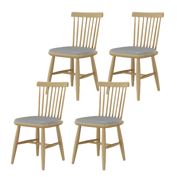 Contemporary Kitchen Dining Side Chair Slat Back Side Chair with Wood Legs