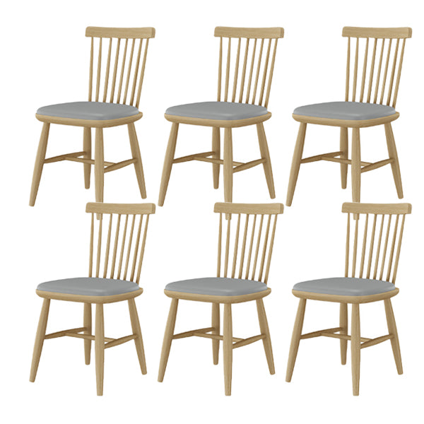 Contemporary Kitchen Dining Side Chair Slat Back Side Chair with Wood Legs