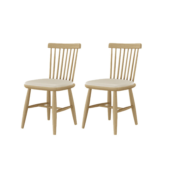 Contemporary Kitchen Dining Side Chair Slat Back Side Chair with Wood Legs