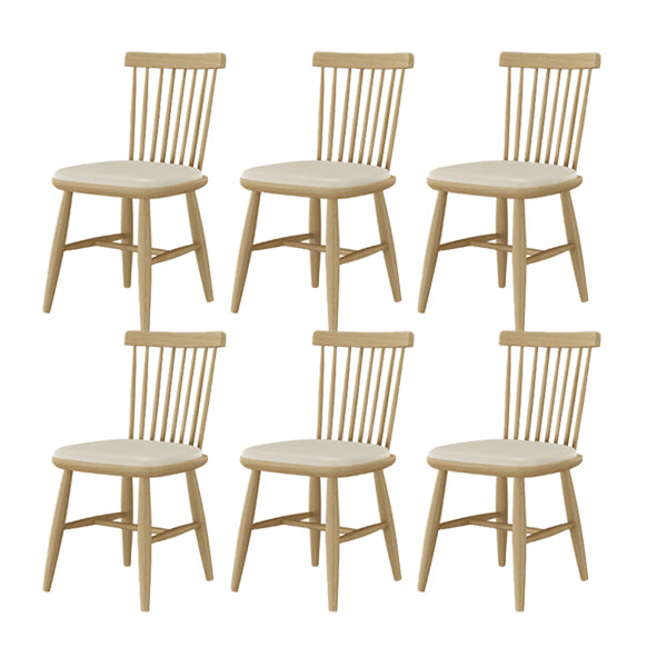 Contemporary Kitchen Dining Side Chair Slat Back Side Chair with Wood Legs