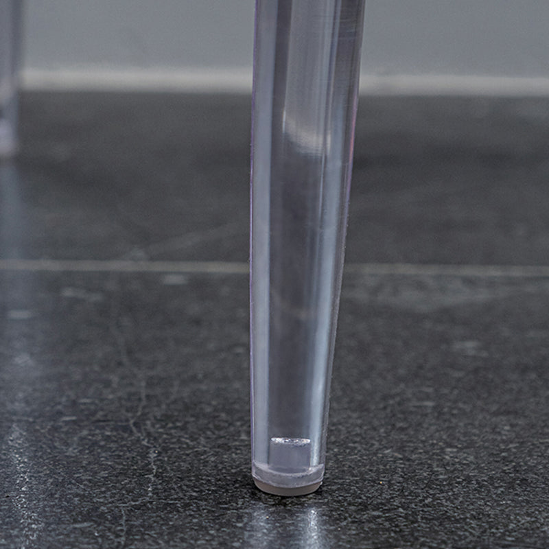 Glam Acrylic Frame Dining Armchair Slat Back Stacking Arm Chair