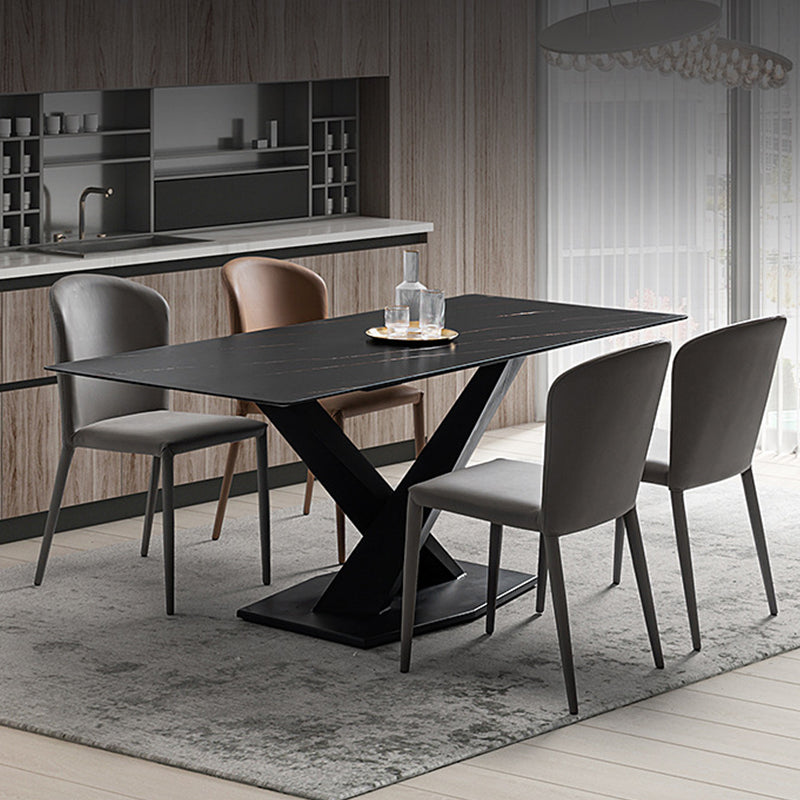 Faux Leather Kitchen Dining Armless Chair Upholstered Dining Chair