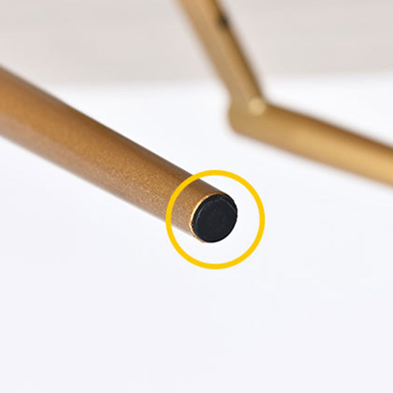 Glam Upholstered Arm Chair Velvet Open Back Dining Chair with Gold Legs