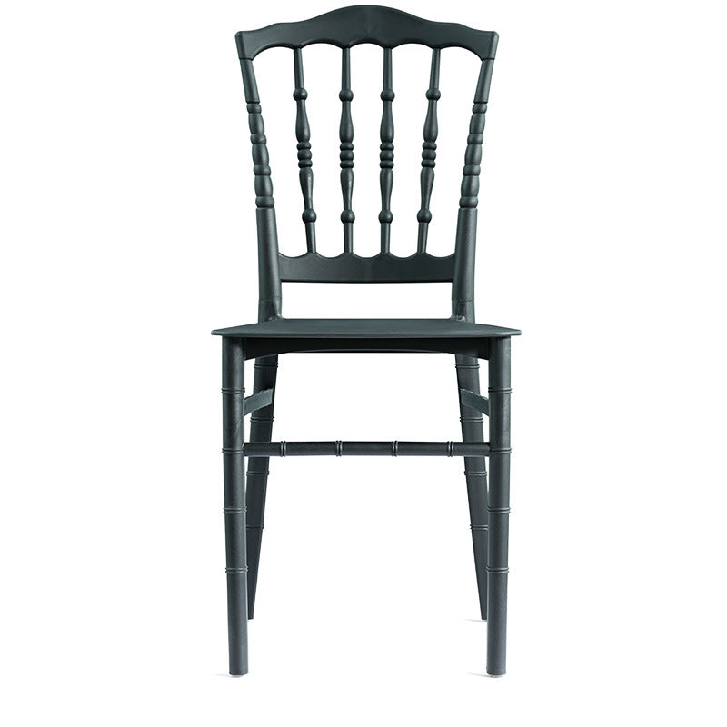 Glam Kitchen Dining Side Chair Plastic Armless Chair Windsor Back Side Chair