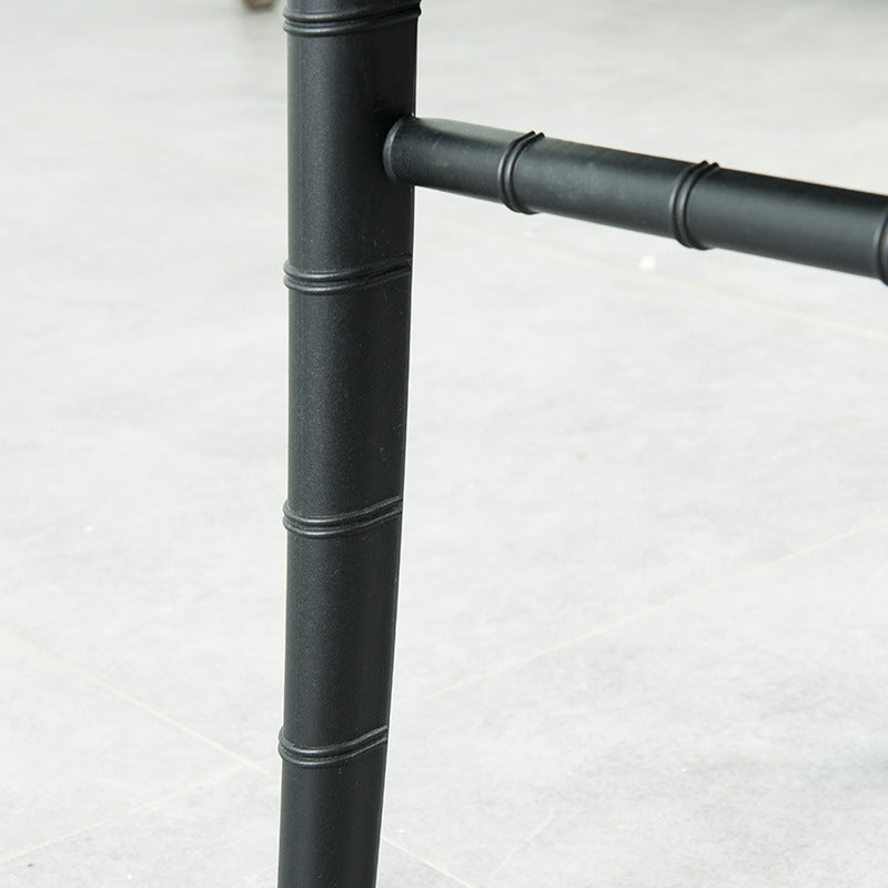 Glam Kitchen Dining Side Chair Plastic Armless Chair Windsor Back Side Chair