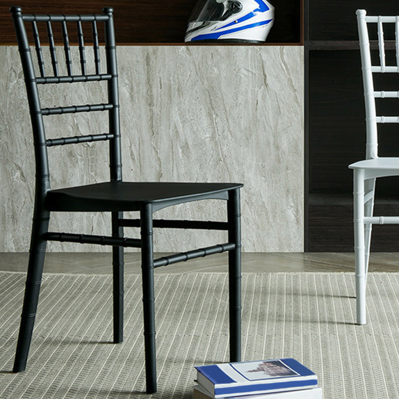 Glam Kitchen Armless Dining Side Chairs Stacking Side Chairs