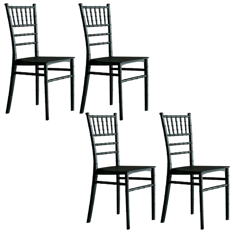 Glam Kitchen Armless Dining Side Chairs Stacking Side Chairs