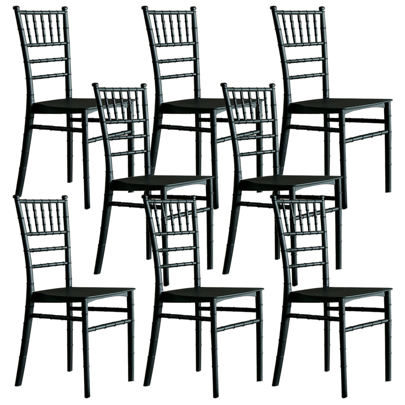 Glam Kitchen Armless Dining Side Chairs Stacking Side Chairs