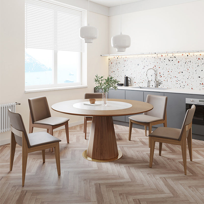 Wood Kitchen Dining Armless Chair Contemporary Solid Back Dining Chair