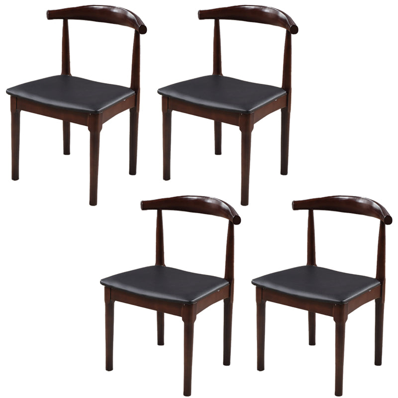 Wood Kitchen Dining Armless Chair Contemporary Upholstered Dining Chair