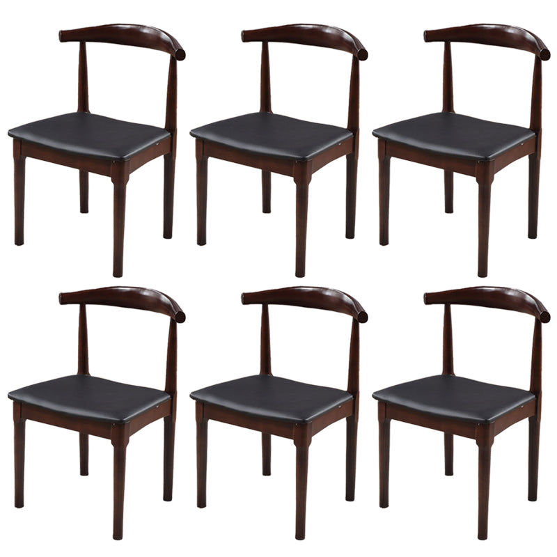 Wood Kitchen Dining Armless Chair Contemporary Upholstered Dining Chair