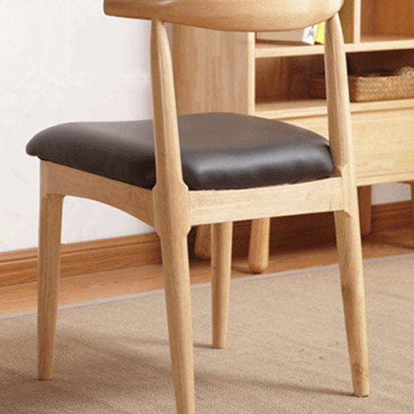 Wood Kitchen Dining Armless Chair Contemporary Upholstered Dining Chair