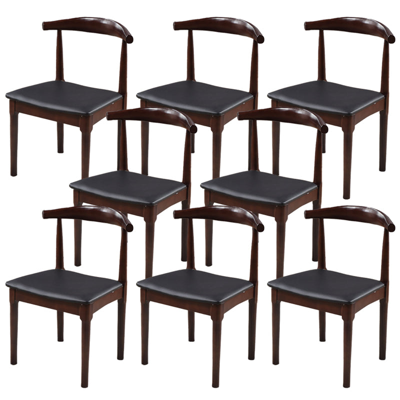 Wood Kitchen Dining Armless Chair Contemporary Upholstered Dining Chair