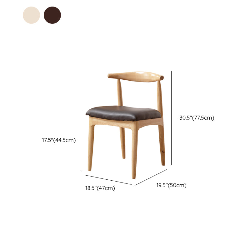 Wood Kitchen Dining Armless Chair Contemporary Upholstered Dining Chair