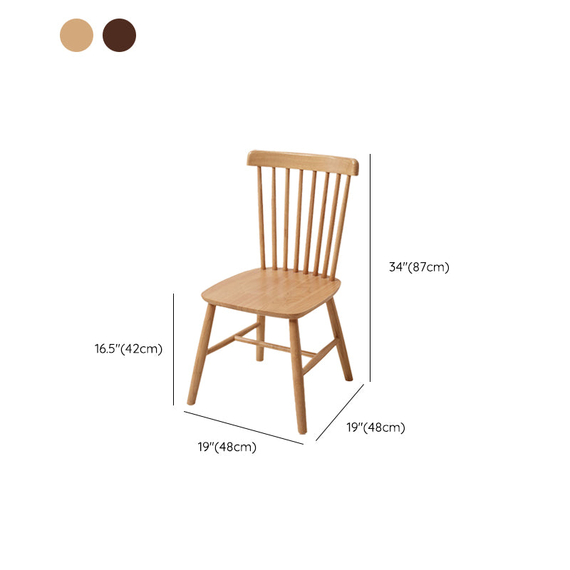 Contemporary Kitchen Dining Side Chairs Wood Slat Back Side Chairs