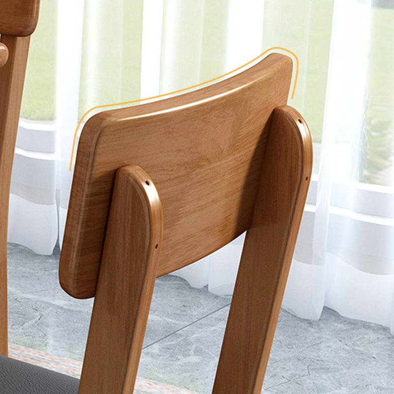Contemporary Kitchen Dining Side Chair Wood Open Back Dining Side Chair