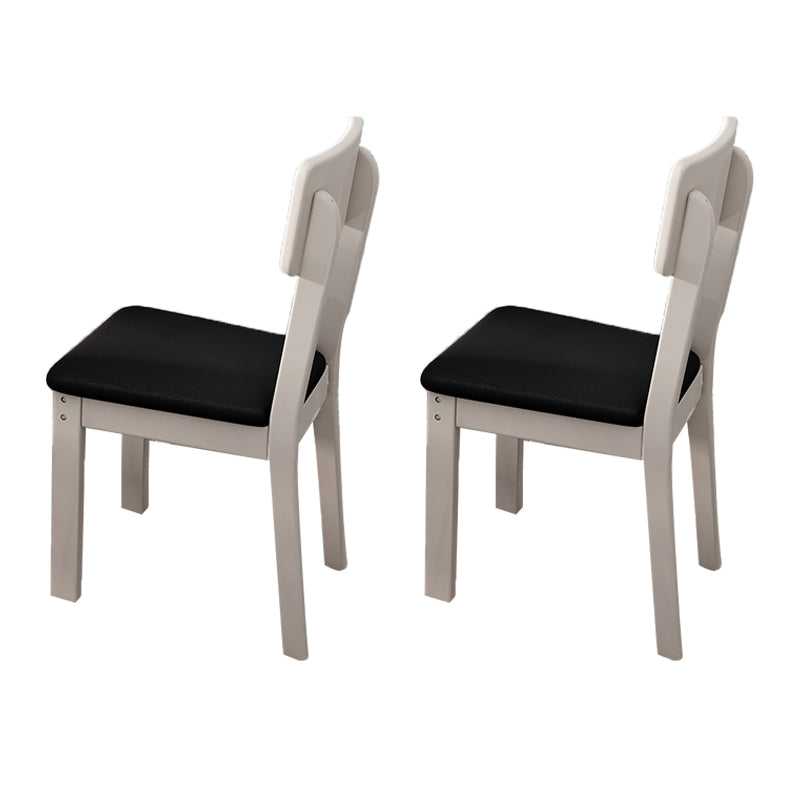 Contemporary Kitchen Dining Side Chair Wood Open Back Dining Side Chair