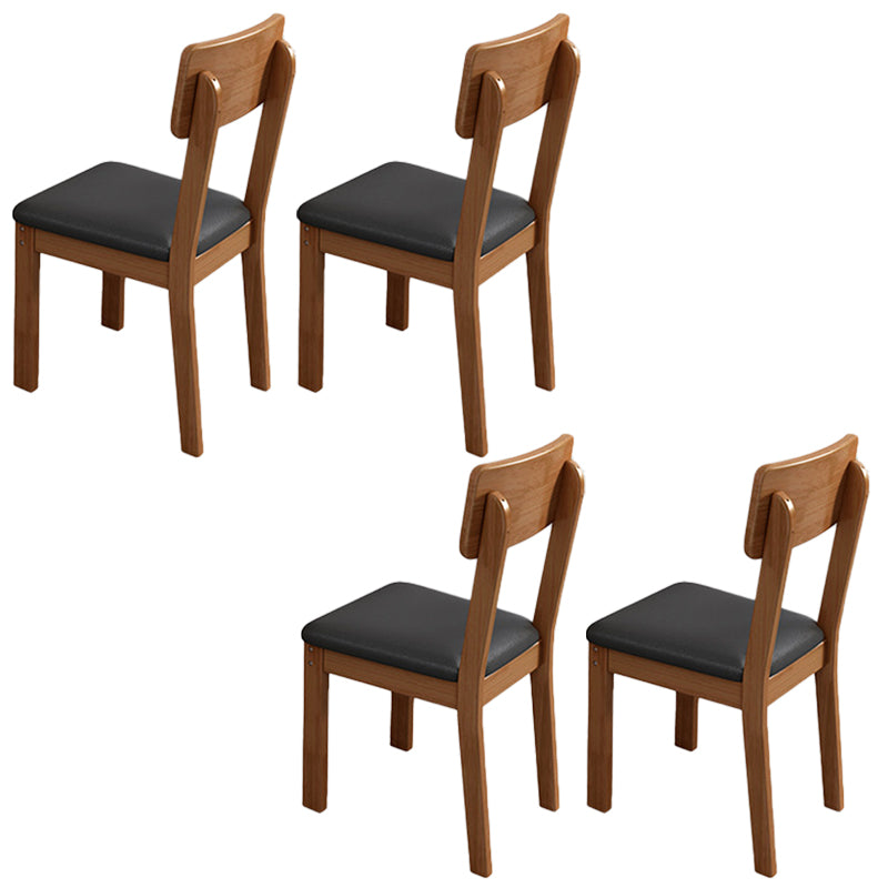 Contemporary Kitchen Dining Side Chair Wood Open Back Dining Side Chair