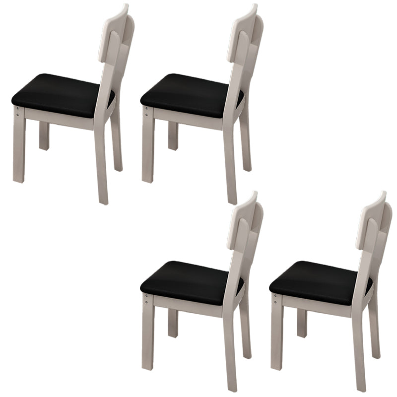 Contemporary Kitchen Dining Side Chair Wood Open Back Dining Side Chair