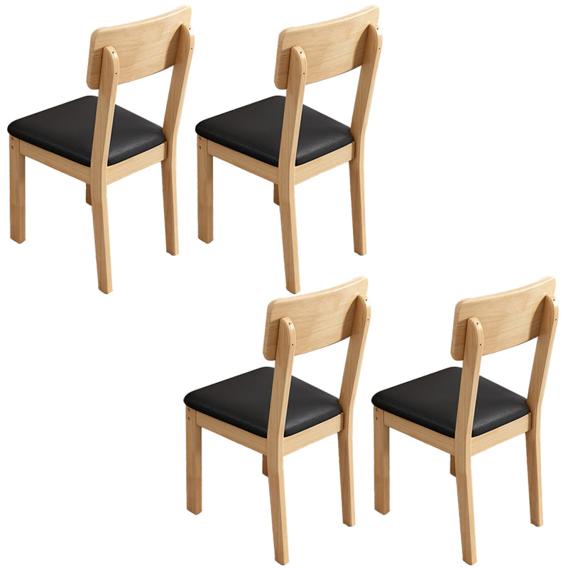 Contemporary Kitchen Dining Side Chair Wood Open Back Dining Side Chair