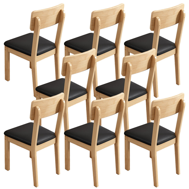 Contemporary Kitchen Dining Side Chair Wood Open Back Dining Side Chair