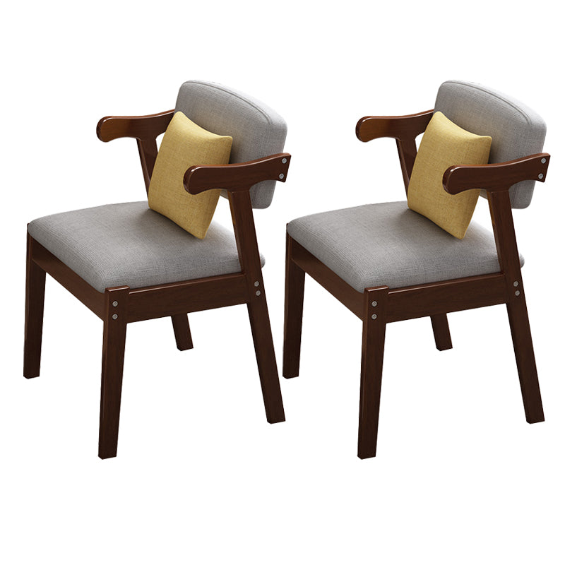 Wood Kitchen Dining Arm Chair Contemporary Upholstered Dining Chair