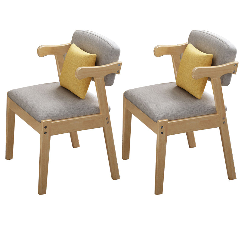 Wood Kitchen Dining Arm Chair Contemporary Upholstered Dining Chair
